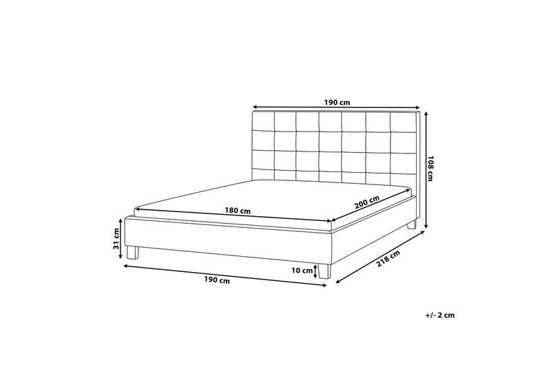 Rochelle Dubbelsäng 180|200 cm - Grå - Möbler - Sovrum - Sängar - Ramsäng