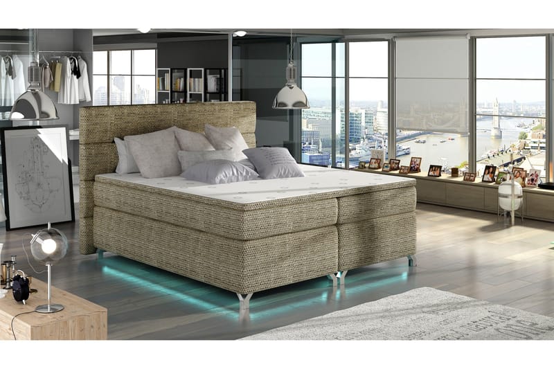 Rodgerez Ramsäng 160x200 cm Beige, Beige