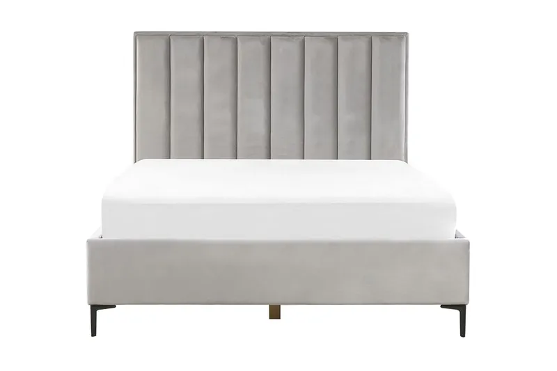 Sezanne Ramsäng 160x200 cm med Förvaring, Sammet/Grå