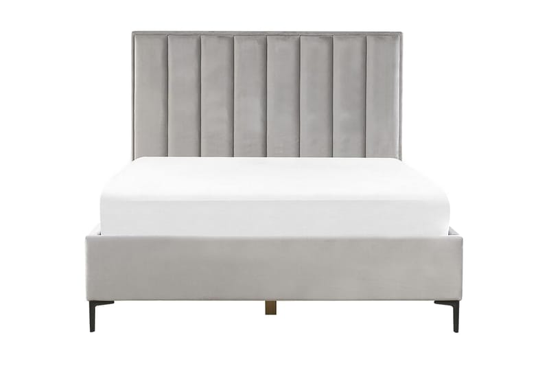 Sezanne Ramsäng 160x200 cm med Förvaring, Sammet/Grå