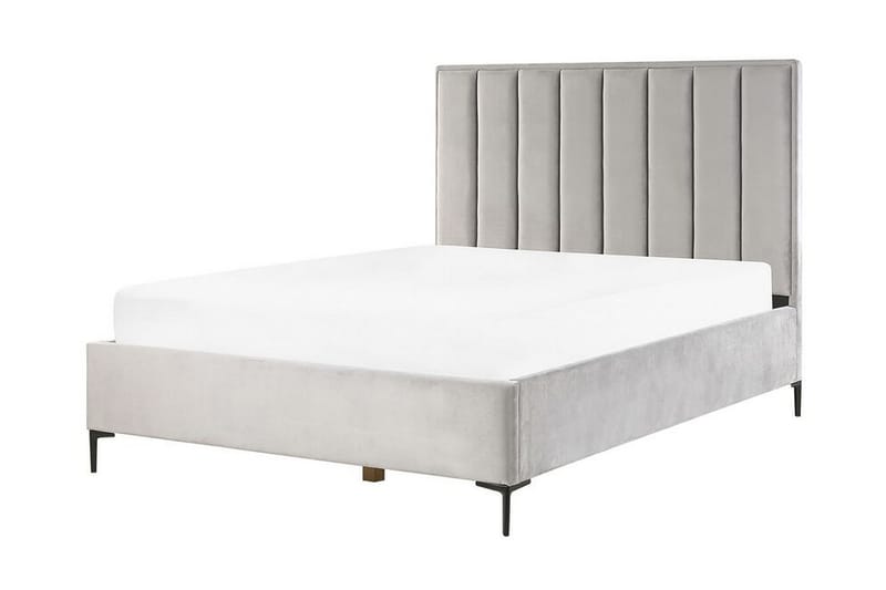 Sezanne Ramsäng 160x200 cm med Förvaring - Sammet/Grå - Möbler - Sovrum - Sängar - Ramsäng
