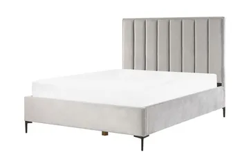 Sezanne Ramsäng 160x200 cm med Förvaring - Sammet/Grå - Möbler - Sovrum - Sängram & sängstomme