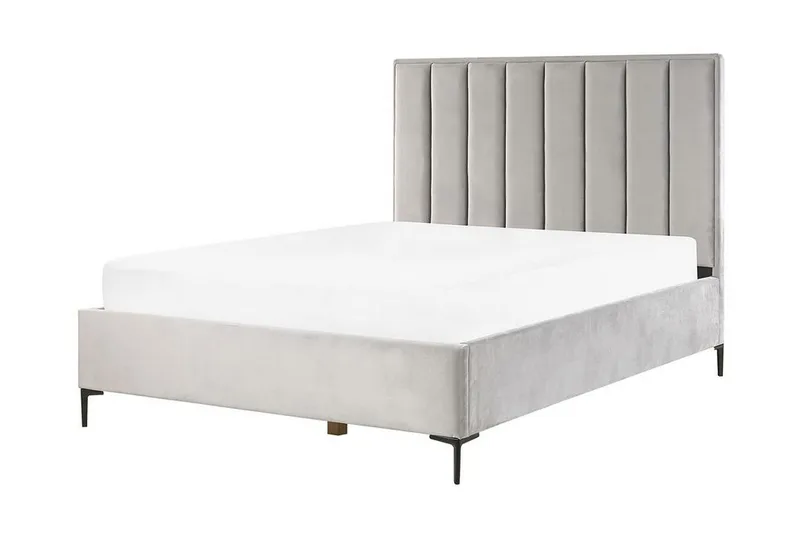 Sezanne Ramsäng 160x200 cm med Förvaring - Sammet/Grå - Möbler - Sovrum - Sängar - Ramsäng