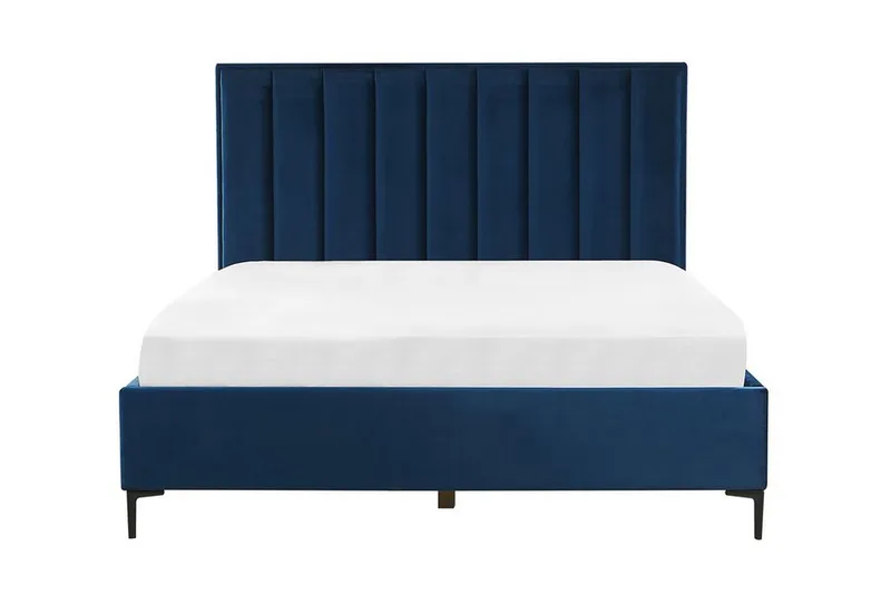 Sezanne Ramsäng 180x200 cm med Förvaring, Sammet/Blå