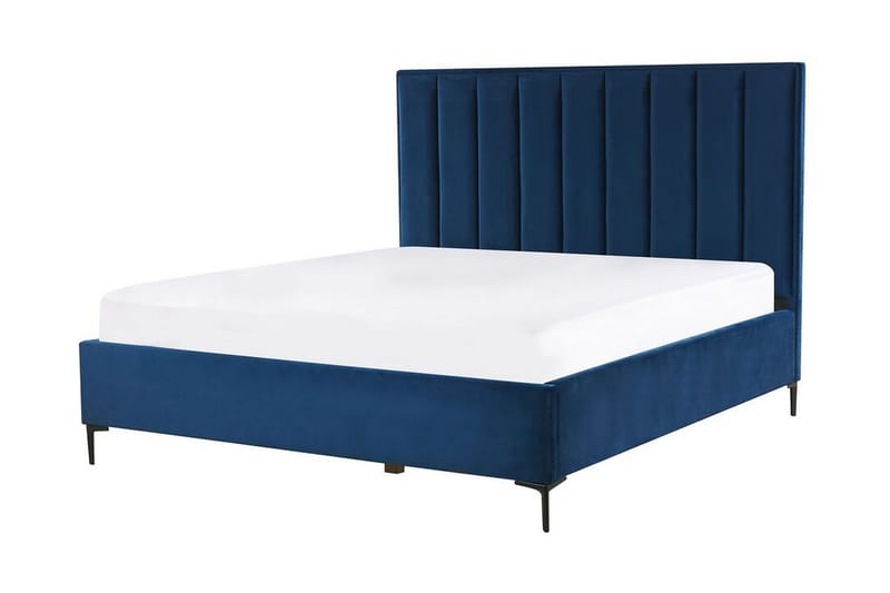 Sezanne Ramsäng 180x200 cm med Förvaring - Sammet/Blå - Möbler - Sovrum - Sängar - Ramsäng