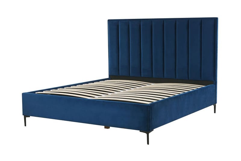 Sezanne Ramsäng 180x200 cm med Förvaring - Sammet/Blå - Möbler - Sovrum - Sängar - Ramsäng