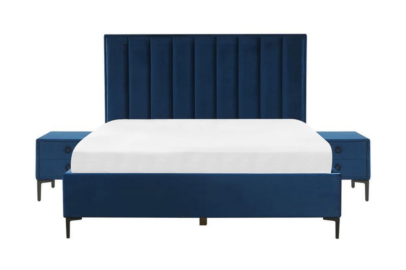 Sezanne Ramsäng 180x200 cm - Sammet/Blå - Möbler - Sovrum - Sängar - Ramsäng