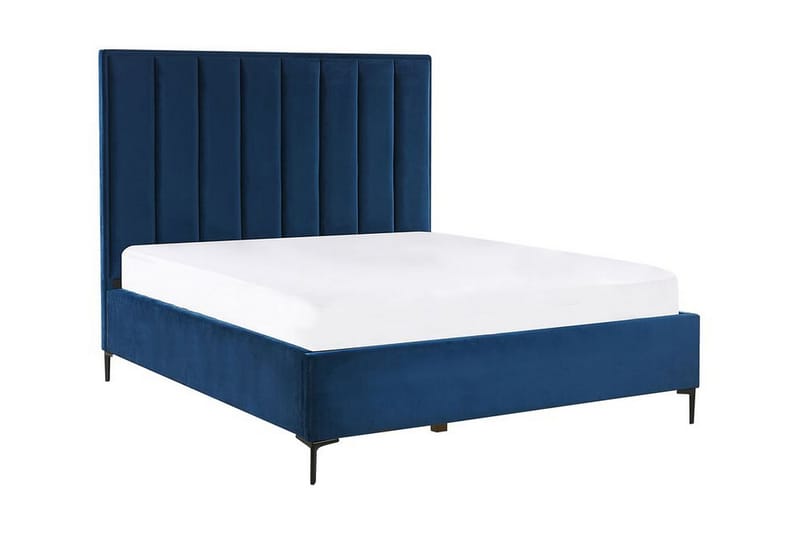 Sovrumsset dubbelsäng 140x200 cm marinblå SEZANNE - Blå - Möbler - Sovrum - Sängar - Ramsäng
