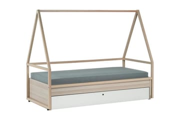 Spot Säng 90x200 cm Trä/Natur/Vit - VOX - Möbler - Sovrum - Sängram & sängstomme