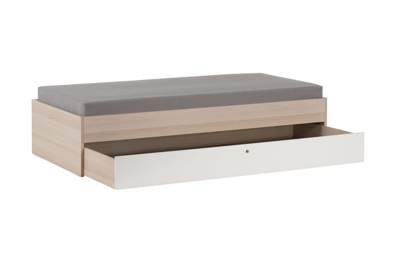 Spot Säng 90x200 cm Trä/Natur/Vit - VOX - Möbler - Sovrum - Sängar - Ramsäng
