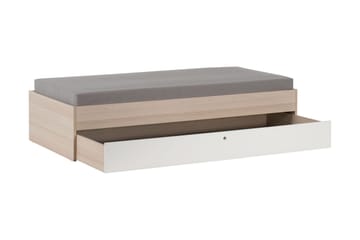Spot Säng 90x200 cm Trä/Natur/Vit - VOX - Möbler - Sovrum - Sängram & sängstomme