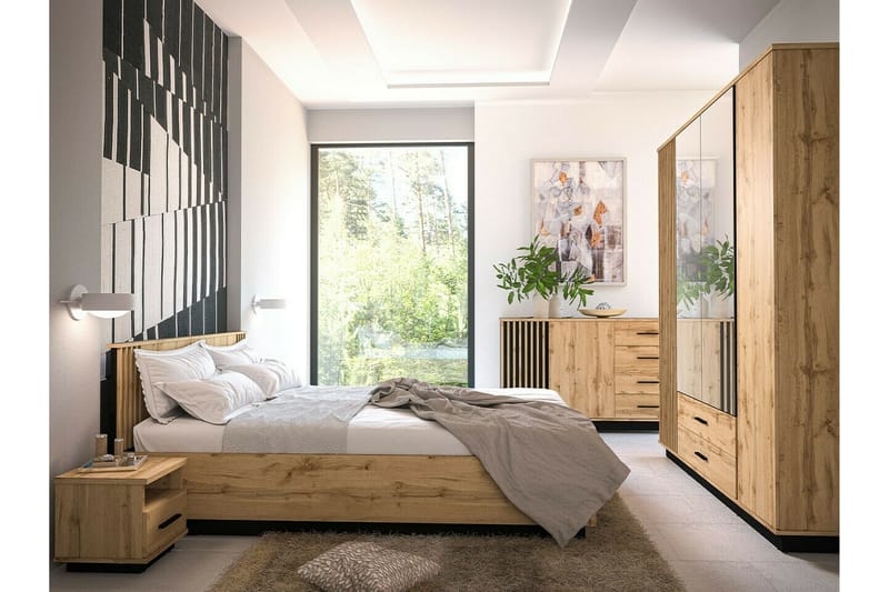 Strathy Ramsäng 160x200 cm Svart - Möbler - Sovrum - Sängar - Ramsäng