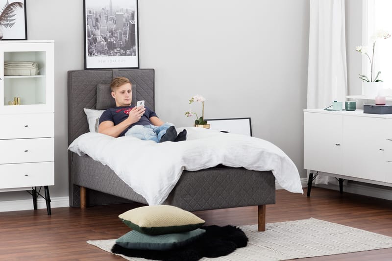 Sundborn Ramsäng 90x200 cm - Grå - Möbler - Sovrum - Sängar - Ramsäng