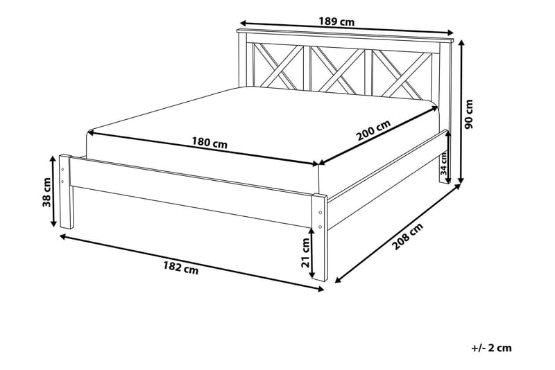 Tannay Dubbelsäng 140 200 cm Vit - Vit - Möbler - Sovrum - Sängar - Ramsäng
