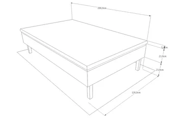 Viken Bas Komplett SängpaketRamsäng 120x200 Medelfast - Grå - Möbler - Sovrum - Sängar - Ramsäng