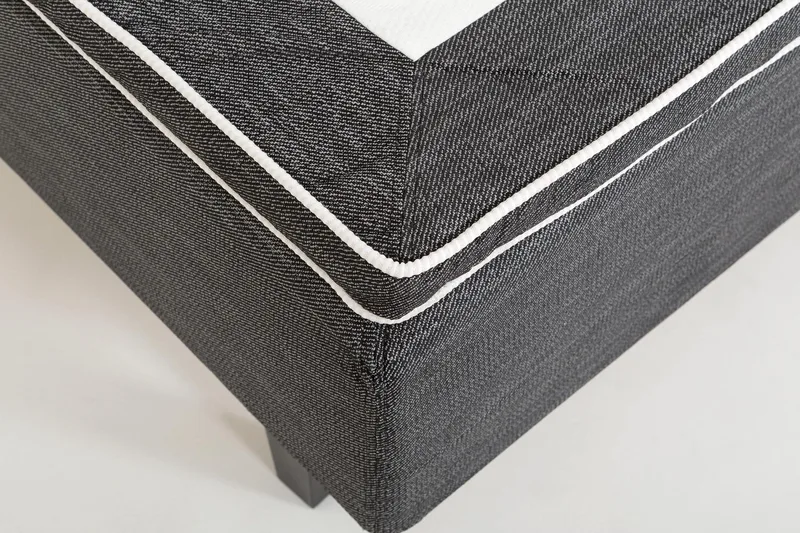 Viken Bas Ramsäng 120x200 Medelfast Polyeter - Grå - Möbler - Sovrum - Sängar - Ramsäng