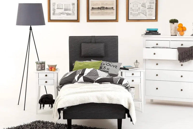 Viken Bas Ramsäng 80x200 cm - Grå/Vit - Möbler - Sovrum - Sängar - Ramsäng