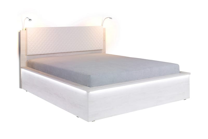 RARICK Ramsäng 182 LED-belysning Vit/Grå - Vit/Grå|Vit LED - Ramsäng