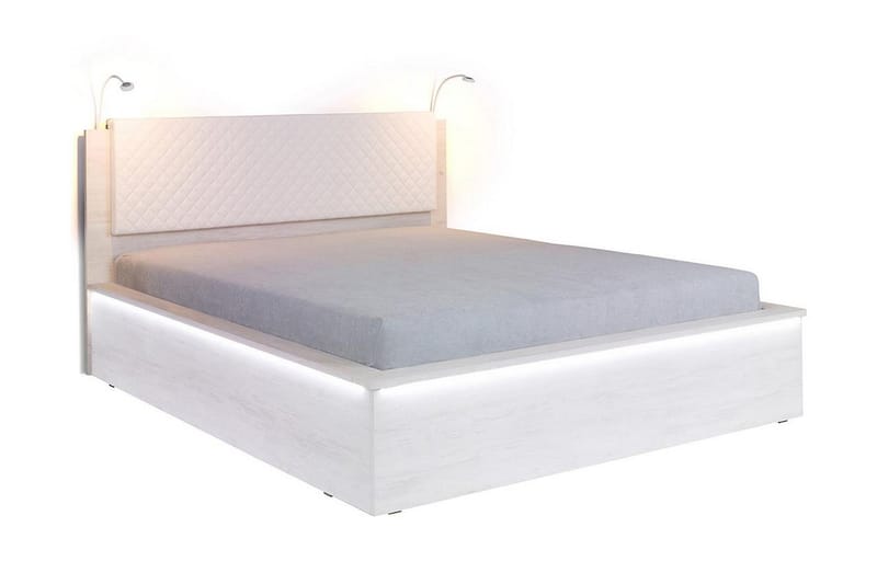 RARICK Ramsäng 182 LED-belysning Vit/Grå - Vit/Grå|Vit LED - Ramsäng