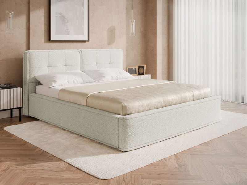 Renva Sängram 160x200 cm - Beige - Möbler - Sovrum - Sängar - Sängar med förvaring