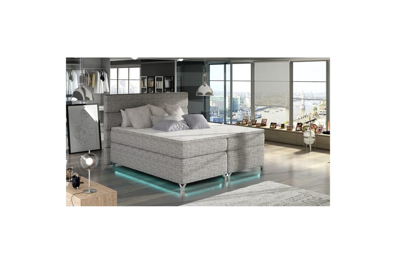 Resårbotten Eltap Amadeo med LED - Berlin 01, Grå, 180x200 cm - Möbler - Sovrum - Sängar - Kontinentalsängar