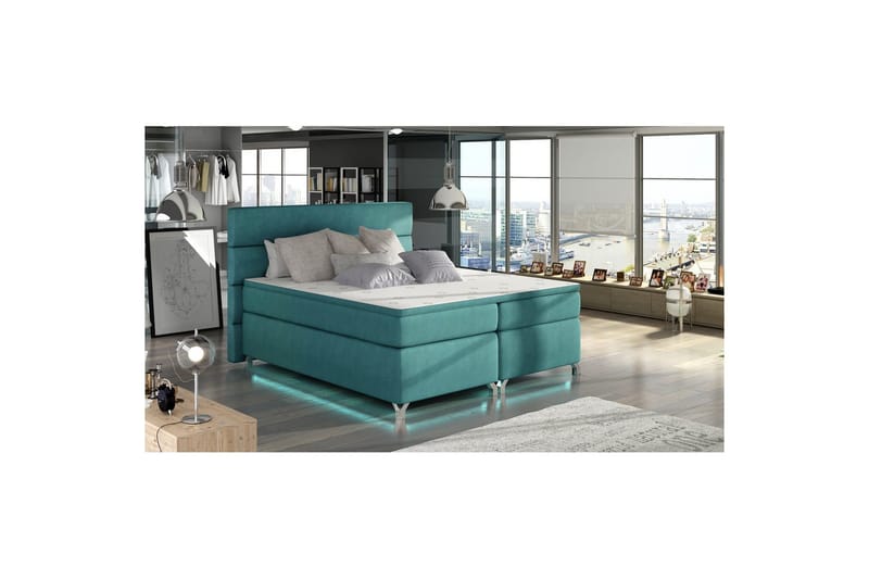 Resårbotten Eltap Amadeo med LED, Orinoco 85, Blå, 160x200 cm