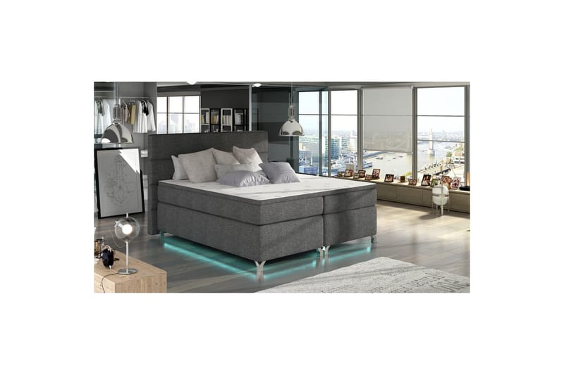 Resårbotten Eltap Amadeo med LED - Sawana 05, Mörkgrå, 180x200 cm - Möbler - Sovrum - Sängar - Kontinentalsängar