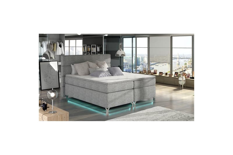 Resårbotten Eltap Amadeo med LED, Sawana 21, Grå, 180x200 cm