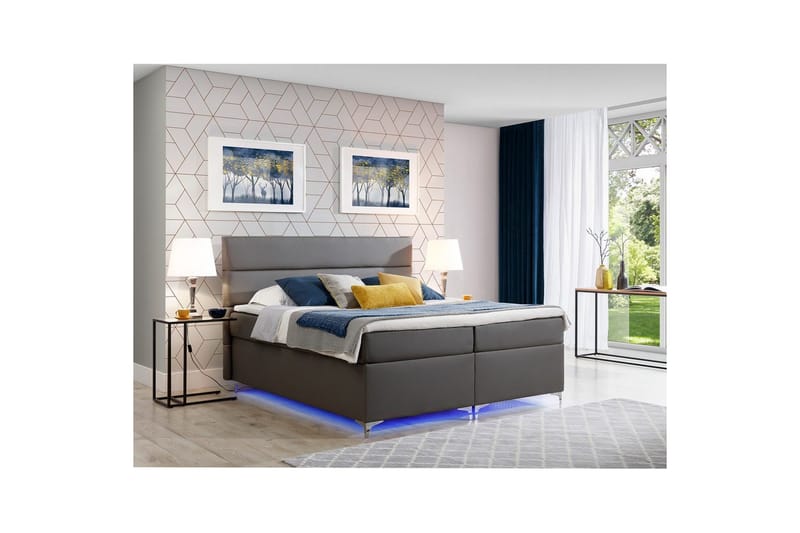Resårbotten Eltap Amadeo med LED - Soft 29, Grå, 140x200 cm - Möbler - Sovrum - Sängar - Kontinentalsängar