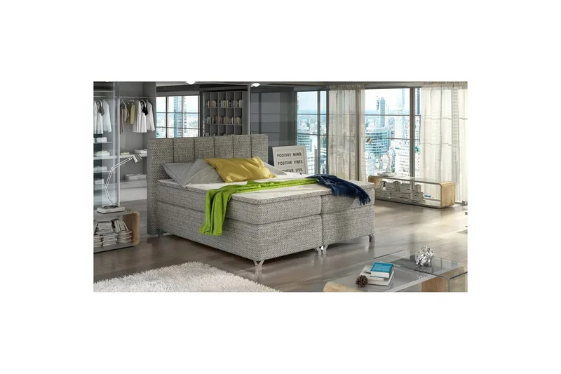 Resårbotten Eltap Basilio, Berlin 01, Grå, 140x200 cm