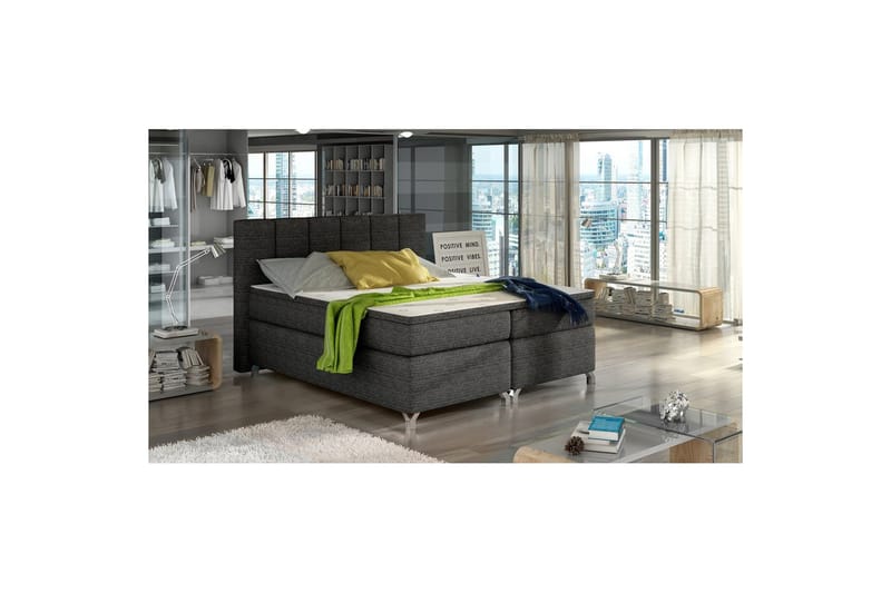 Resårbotten Eltap Basilio, Berlin 02, Mörkgrå, 160x200 cm