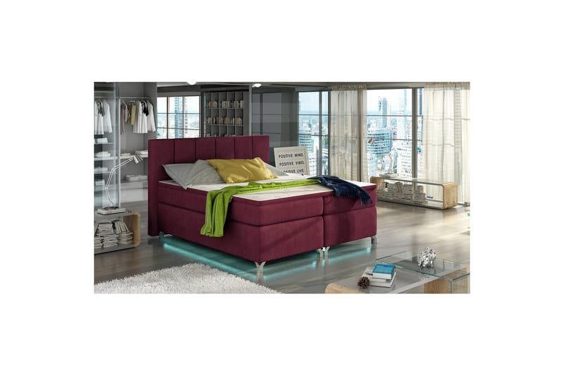 Resårbotten Eltap Basilio med LED - Rivera 59, Röd, 160x200 cm - Möbler - Sovrum - Sängar - Komplett Sängpaket