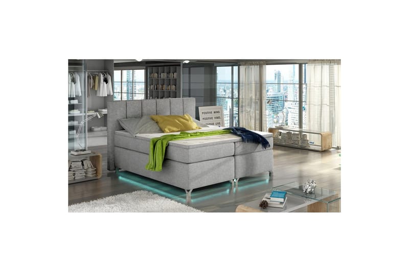 Resårbotten Eltap Basilio med LED - Sawana 21, Grå, 160x200 cm - Möbler - Sovrum - Sängar - Komplett Sängpaket