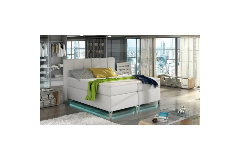 Resårbotten Eltap Basilio med LED, Soft 17, Vit, 180x200 cm