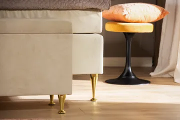 Royal Velvet Komplett Sängpaket 160x200 cm - Beige med låga silverben - Möbler - Sovrum - Sängar - Kontinentalsängar