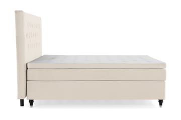 Royal Velvet Komplett Sängpaket 160x200 cm - Beige med svarta svarvade ben - Möbler - Sovrum - Sängar - Komplett Sängpaket