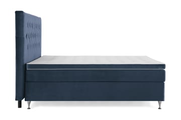 Royal Velvet Komplett Sängpaket 160x200 cm - Mörkblå med Låga Silverben - Möbler - Sovrum - Sängar - Komplett Sängpaket