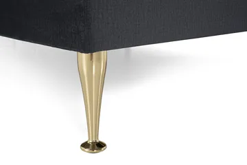 Royal Velvet Komplett Sängpaket 160x200 cm - Svart med Höga Guldben - Möbler - Sovrum - Sängar - Komplett Sängpaket