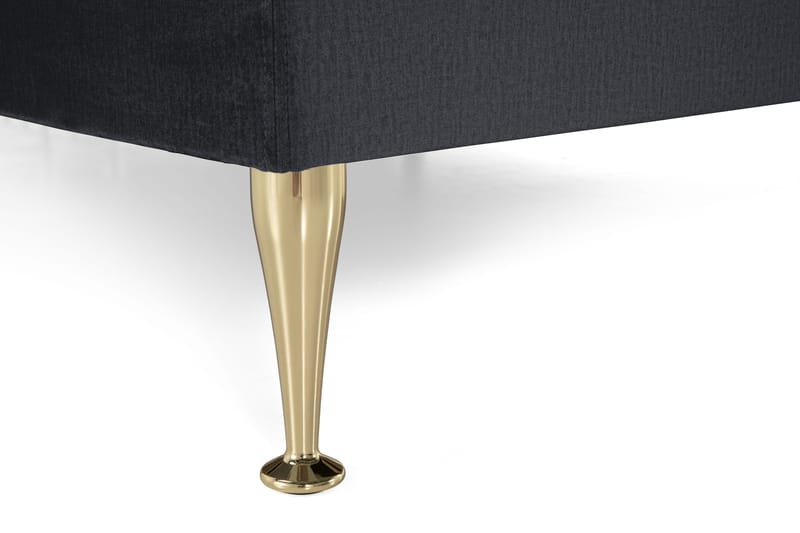 Royal Velvet Komplett Sängpaket 160x200 cm - Svart med Höga Guldben - Möbler - Sovrum - Sängar - Komplett Sängpaket