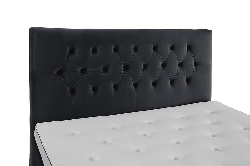 Royal Velvet Komplett Sängpaket 160x200 cm - Svart med Höga Silverben - Möbler - Sovrum - Sängar - Komplett Sängpaket