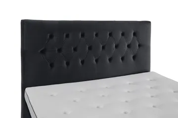 Royal Velvet Komplett Sängpaket 160x200 cm - Svart med Låga Rosében - Möbler - Sovrum - Sängar - Kontinentalsängar