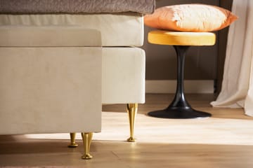 Royal Velvet Komplett Sängpaket 180x200 cm - Beige med låga silverben - Möbler - Sovrum - Sängar - Komplett Sängpaket