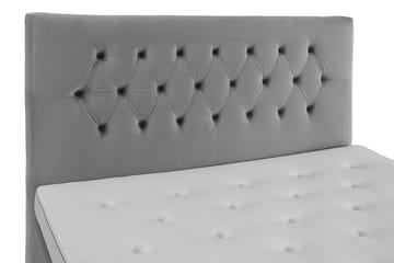 Royal Velvet Komplett Sängpaket 180x200 cm - Ljusgrå med Höga Silverben - Möbler - Sovrum - Sängar - Kontinentalsängar