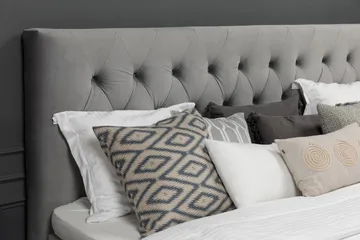 Royal Velvet Komplett Sängpaket 180x200 cm - Ljusgrå med Låga Rosében - Möbler - Sovrum - Sängar - Komplett Sängpaket