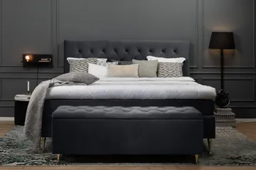 Royal Velvet Kontinentalsäng 160x200 cm - Svart - Möbler - Sovrum - Sängar - Kontinentalsängar