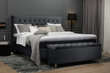 Royal Velvet Kontinentalsäng 160x200 cm - Svart - Möbler - Sovrum - Sängar - Kontinentalsängar