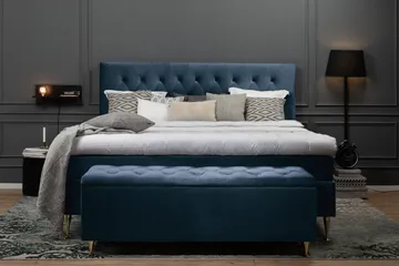 Royal Velvet Kontinentalsäng 210x210 cm - Mörkblå - Möbler - Sovrum - Sängar - Kontinentalsängar