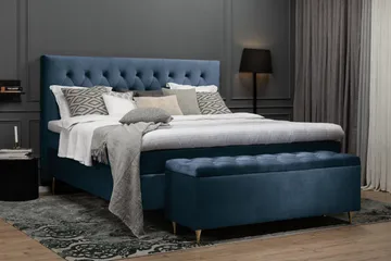 Royal Velvet Kontinentalsäng 210x210 cm - Mörkblå - Möbler - Sovrum - Sängar - Kontinentalsängar