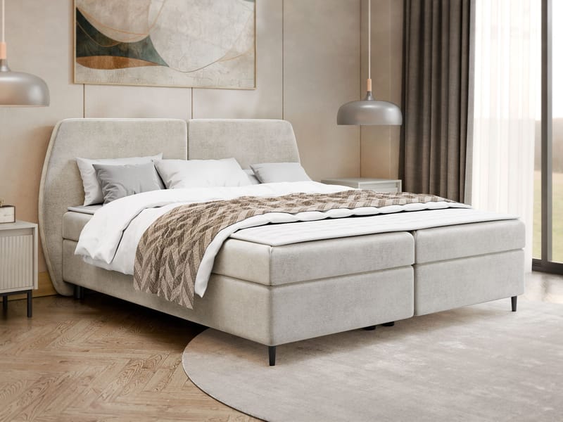 Rynricon Sängpaket Kontinentalsäng 140x200 cm - Beige - Möbler - Sovrum - Sängar - Komplett Sängpaket