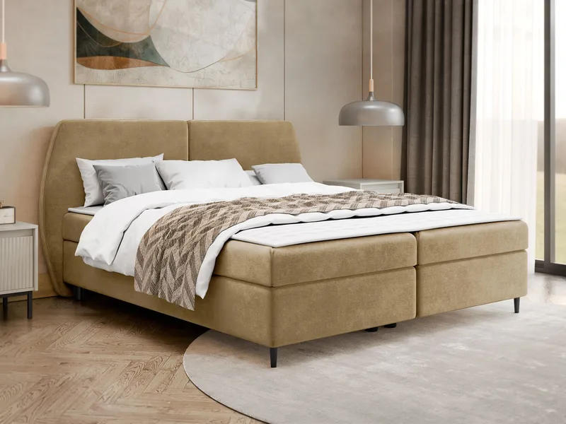 Rynricon Sängpaket Kontinentalsäng 140x200 cm - Beige - Möbler - Sovrum - Sängar - Komplett Sängpaket